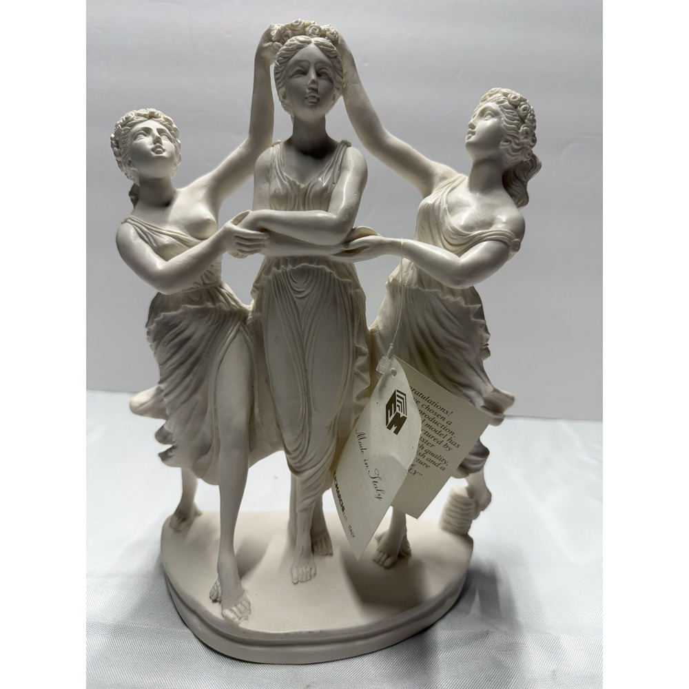 Euromarchi Three Graces Sculpture 11” Made in Italy Classical Figurine with Tag